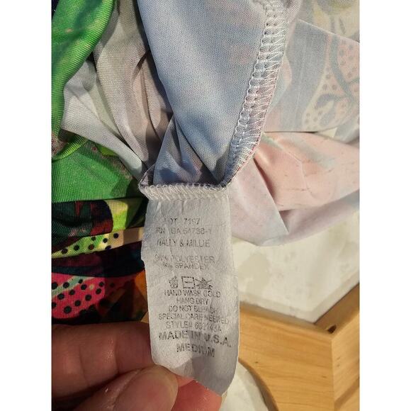 Nally & Millie Knit Tank Maxi Dress Women's Size medium Sleeveless Floral Green - Picture 4 of 4